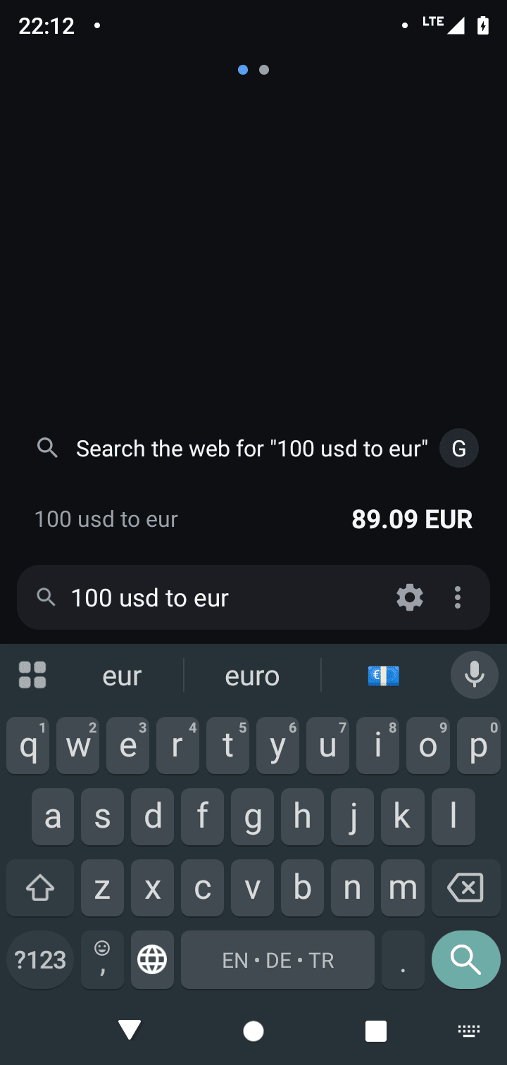 Inline currency conversion from USD to EUR