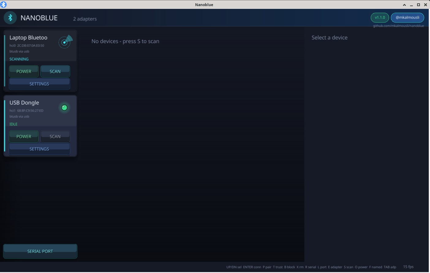 Adapter settings